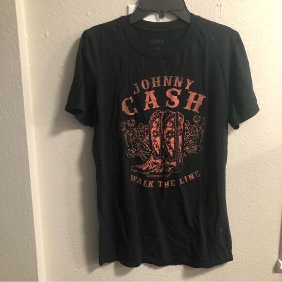 Johnny Cash Walk the Line Men's Short Sleeve T-shirt size Medium - Picture 1 of 4